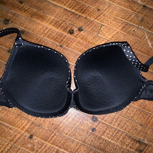 Cacique black and white polka dot lightly lined full coverage 42D bra - Picture 2 of 3